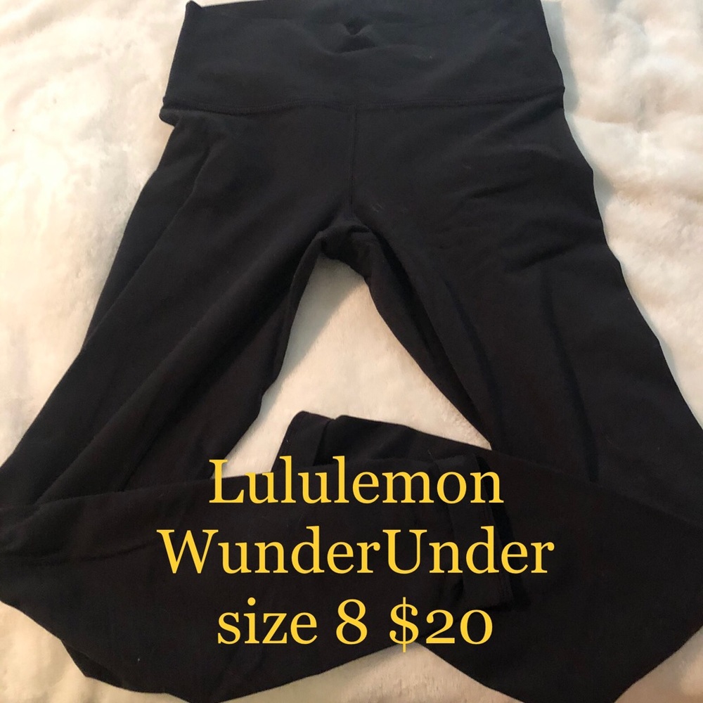 Lululemon wunder under black size 8